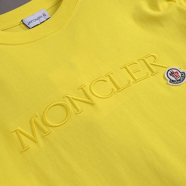☆超人気☆モンクレール 偽物 刺繍ロゴ コットン クルーネック Tシャツ moc39268